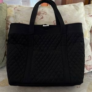 Vera Bradley Vera Tote in Black Microfiber